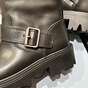 PRADA | 5fw buckle slip-on platform ankle boots black - 3