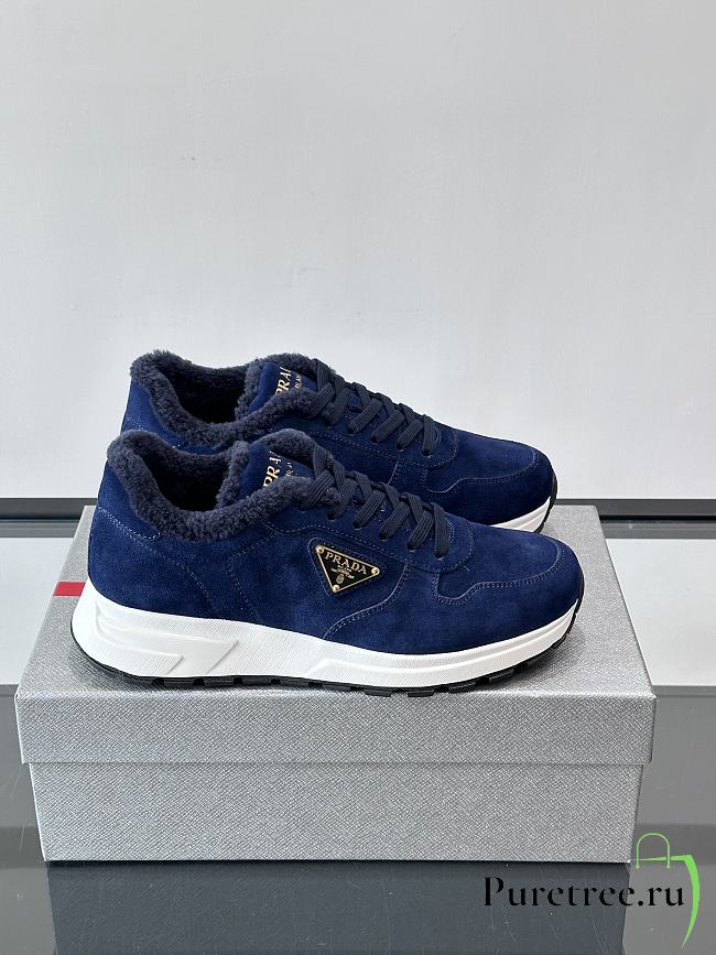 Prada velvet suede sneakers 01 - 1