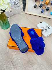 HERMES | Furry Flat Slippers 01 - 5