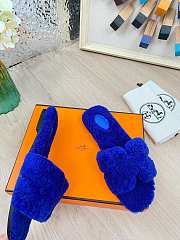 HERMES | Furry Flat Slippers 01 - 3