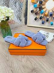HERMES | Furry Flat Slippers 02 - 4