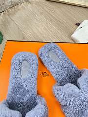 HERMES | Furry Flat Slippers 02 - 3