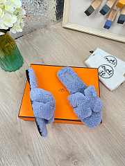 HERMES | Furry Flat Slippers 02 - 2