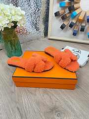 HERMES | Furry Flat Slippers 03 - 4