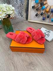 HERMES | Furry Flat Slippers 04 - 6