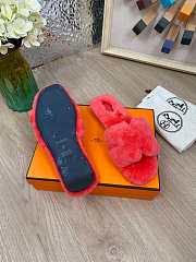 HERMES | Furry Flat Slippers 04 - 3