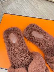 HERMES | Furry Flat Slippers 05 - 4