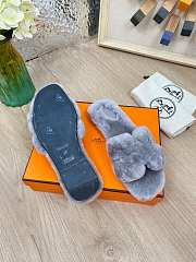 HERMES | Furry Flat Slippers 06 - 5