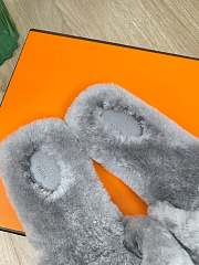 HERMES | Furry Flat Slippers 06 - 3