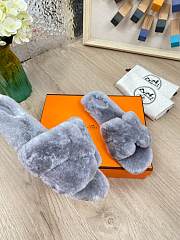 HERMES | Furry Flat Slippers 06 - 2