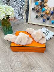 HERMES | Furry Flat Slippers 07 - 6