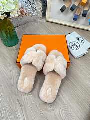 HERMES | Furry Flat Slippers 07 - 5