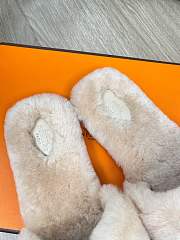 HERMES | Furry Flat Slippers 07 - 4