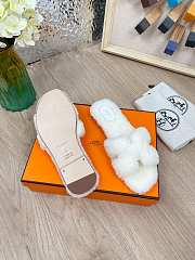 HERMES | Furry Flat Slippers 08 - 6