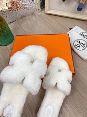HERMES | Furry Flat Slippers 08 - 5