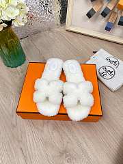 HERMES | Furry Flat Slippers 08 - 3