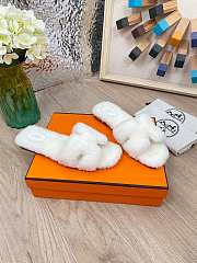 HERMES | Furry Flat Slippers 08 - 2