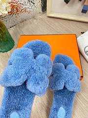 HERMES | Furry Flat Slippers 09 - 4