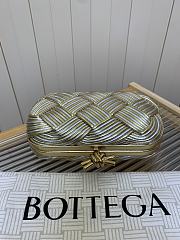 Bottega Veneta Knot Padded Intreccio Gold and Silver Gradient - 3