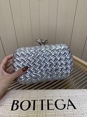 Bottega Veneta Knot Padded Intreccio Silver - 1