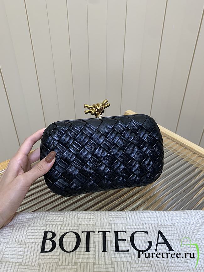 Bottega Veneta Knot Padded Intreccio Black - 1