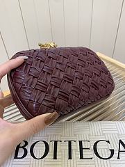 Bottega Veneta Knot Padded Intreccio Burgundy - 4
