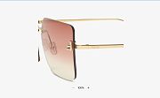 Fendi First Crystal Gold metal sunglasses with pink gradient lenses - 3
