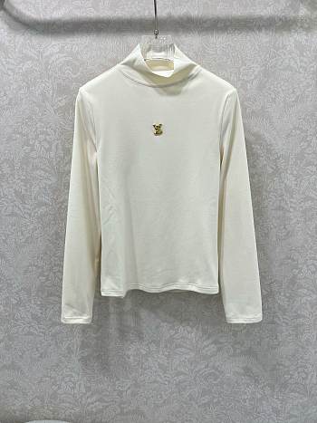 LOUIS VUITTON | Turtleneck long sleeve shirt in white