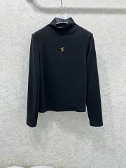 LOUIS VUITTON | Turtleneck long sleeve shirt in black - 1
