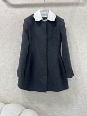 MIUMIU | Collar Peter Pan Wool Coat Dress Black - 1
