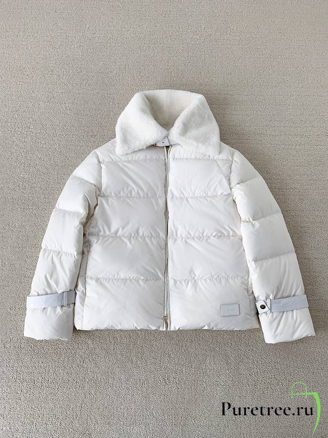 FENDI | Wool Collar Ski Down Jacket White - 1