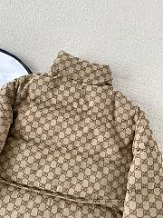 GUCCI | Jacquard Belt Down Canvas Bomber Jacket - 6