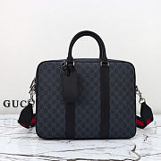 GUCCI | GG Black medium briefcase in black Supreme - 1