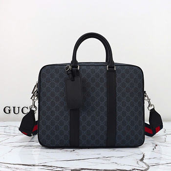 GUCCI | GG Black medium briefcase in black Supreme