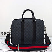 GUCCI | GG Black medium briefcase in black Supreme - 4