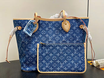 LOUIS VUITTON | Neverfull MM Bag Denim Blue