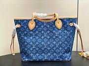 LOUIS VUITTON | Neverfull MM Bag Denim Blue - 6