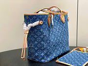 LOUIS VUITTON | Neverfull MM Bag Denim Blue - 5