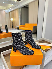 LOUIS VUITTON | Denim Ankle Boots 5cm Black - 1