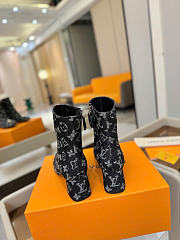 LOUIS VUITTON | Denim Ankle Boots 5cm Black - 2