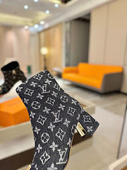 LOUIS VUITTON | Denim Ankle Boots 5cm Black - 4