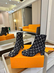 LOUIS VUITTON | Denim Ankle Boots 5cm Black - 6