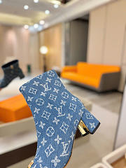 LOUIS VUITTON | Denim Ankle Boots 5cm Blue - 4