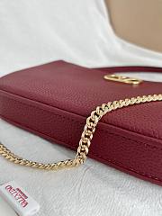 Valentino Garavani Mini VLogo Signature Crossbody Bag Burgundy - 4