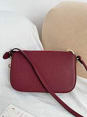 Valentino Garavani Mini VLogo Signature Crossbody Bag Burgundy - 2