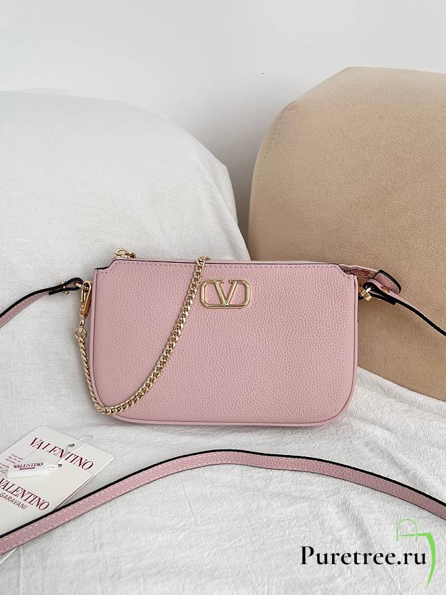 Valentino Garavani Mini VLogo Signature Crossbody Bag Pink - 1