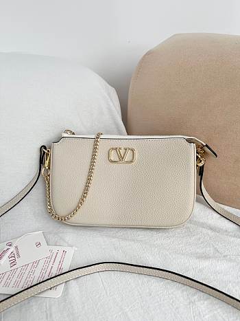 Valentino Garavani Mini VLogo Signature Crossbody Bag White