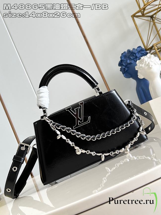 LOUIS VUITTON | Capucines East-West In Black Size 26x14x8 cm - 1