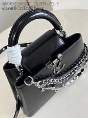 LOUIS VUITTON | Capucines East-West In Black Size 26x14x8 cm - 5