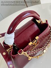 LOUIS VUITTON | Capucines East-West In Burgundy Size 22x12x8 cm - 5